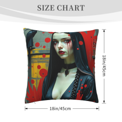 18x18 - Federa in peluche a doppio lato in stile scuro