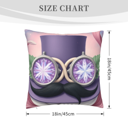 18x18 Zoll Kissenbezug aus Plüschstoff, doppelseitig mit Fantasy-Muster - www.okomall.com