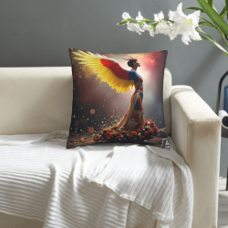 Copricuscino in peluche doppia faccia 18x18 pollici con motivo elegante