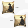 Copricuscino in peluche doppia faccia 18x18 pollici con motivo gatto