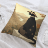 Funda de almohada de felpa doble cara de 18x18 pulgadas con diseño de gato