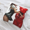 Housse de coussin en peluche double face 18x18 pouces (motif tendance)