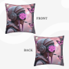 Funda de cojín de felpa reversible de 18x18 pulgadas con diseño de chica elegante y mariposas