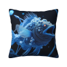 18x18英寸雙面深海魚圖案毛絨抱枕套