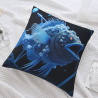 18x18英寸雙面深海魚圖案毛絨抱枕套