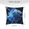 18x18英寸雙面深海魚圖案毛絨抱枕套
