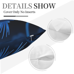 Funda de almohada de felpa de doble cara de 18x18 pulgadas con diseño de peces de aguas profundas