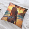 18x18 Zoll doppelseitiger Plüsch-Kissenbezug mit Bikini-Mädchen-Muster