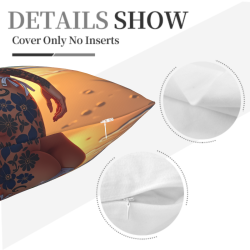 Funda de almohada de felpa doble cara de 18x18 pulgadas con diseño de chica en bikini