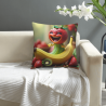 18x18 inches Double - sided Plush Pillowcase with Fruit Cartoon