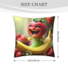 18x18 inches Double - sided Plush Pillowcase with Fruit Cartoon