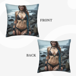 Cuscino Plüsch a Doppio Lato 18x18 Pollici con Motivo di Donna Sexy