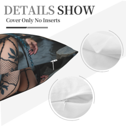 Cuscino Plüsch a Doppio Lato 18x18 Pollici con Motivo di Donna Sexy