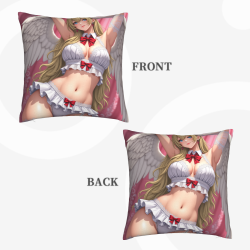 Housse de coussin en peluche double face style anime 18x18 pouces