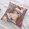Housse de coussin en peluche double face style anime 18x18 pouces