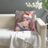 Housse de coussin en peluche double face style anime 18x18 pouces