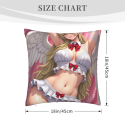 18x18 Inches Double - Sided Plush Anime Pillow Cover