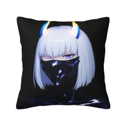 Housse de coussin en peluche double face 18x18 pouces avec personnage anime