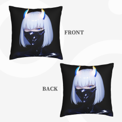 Fodera per cuscino in peluche doppia faccia 18x18 pollici con personaggio anime
