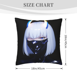 18x18 Zoll Doppelseitiges Plüsch Anime-Charakter Kopfkissenbezug