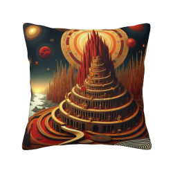 Federa in pile doppia faccia 18x18 pollici con motivo fantasy