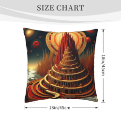 18x18英寸雙面毛絨奇幻圖案抱枕套