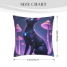 18x18英寸雙面毛絨貓咪圖案抱枕套