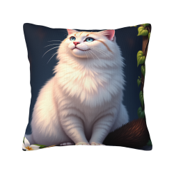 Fodera per Cuscino Gatto Foresta Incantata - OkOmall
