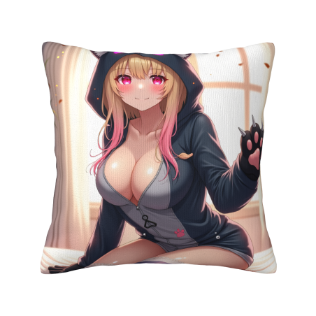 Anime Pretty Girl Double - Sided Plush Pillowcase 18x18in