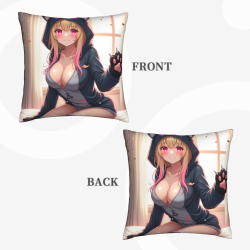Anime Pretty Girl Double - Sided Plush Pillowcase 18x18in