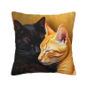 Housse de Coussin en Peluche Chat - Okomall