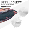 Funda de almohada de felpa reversible (18x18 pulgadas) - Noche de luna soñadora