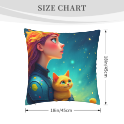 Funda de almohada de felpa Chica Soñadora - Okomall