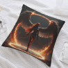 Coussin en Peluche Double Face - Ange dans les Flammes (18x18in)