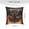 Coussin en Peluche Double Face - Ange dans les Flammes (18x18in)