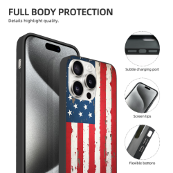 Custodia per iPhone 15 Pro/Pro Max con bandiera americana - okomall