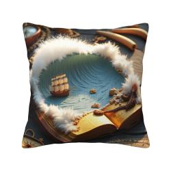 Fodera per cuscino in peluche doppia faccia 18x18 pollici (Navigazione Fantastica)