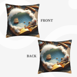 18x18 Zoll Doppelseitiger Plüsch-Kissenbezug (Fantasy-Navigation)