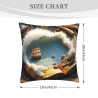18x18 Zoll Doppelseitiger Plüsch-Kissenbezug (Fantasy-Navigation)
