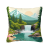 Kissenbezug mit Bergsee-Motiv – Okomall