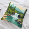 Kissenbezug mit Bergsee-Motiv – Okomall