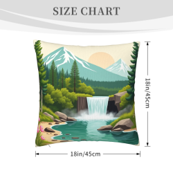 Kissenbezug mit Bergsee-Motiv – Okomall