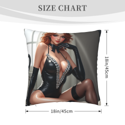 18x18 дюймов Двусторонняя плюшевая наволочка (Модный женский стиль)