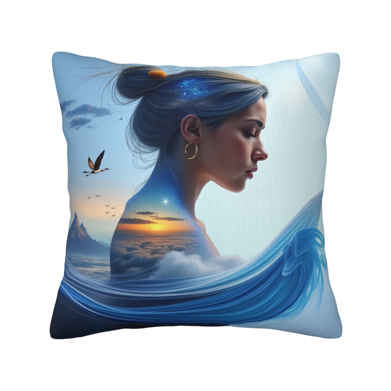Double - sided Plush Pillowcase (18x18in) - Dreamy Pattern
