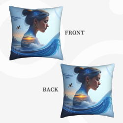 Double - sided Plush Pillowcase (18x18in) - Dreamy Pattern
