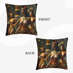 Funda de Almohada de Felpa de Doble Cara Estilo Egipcio 18x18 pulgadas