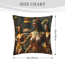Funda de Almohada de Felpa de Doble Cara Estilo Egipcio 18x18 pulgadas