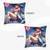 Fodera per cuscino in peluche doppia faccia (18x18 pollici) - Personaggio anime