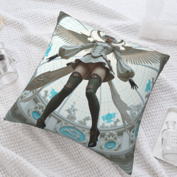 Housse de Coussin en Peluche Double Face (Motif Ange) 18x18in