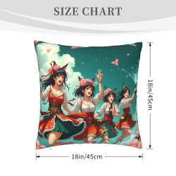 Funda de Almohada de Chica Anime - Okamall